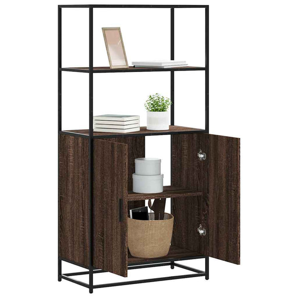 Highboard Braun Eichenoptik 68x35x139 cm