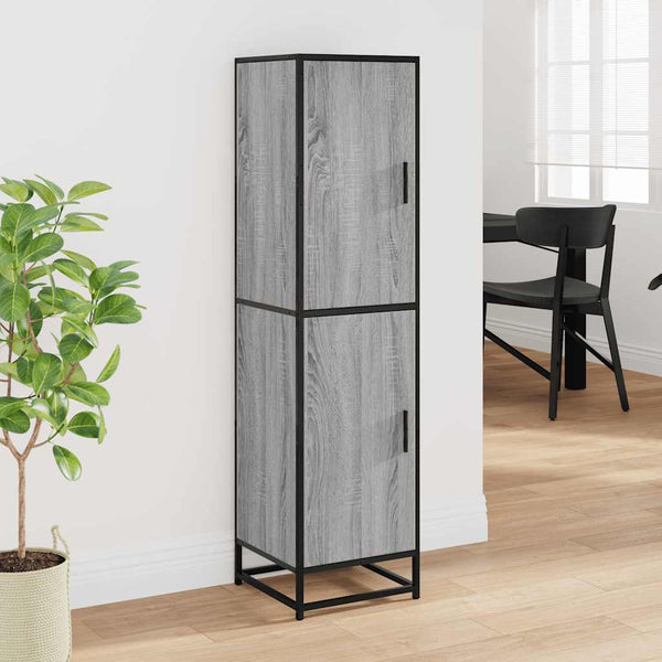 Highboard Grau Sonoma 35,5x35x139 cm