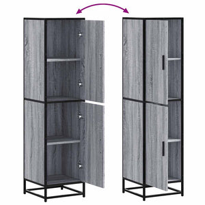 Highboard Grau Sonoma 35,5x35x139 cm