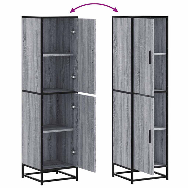Highboard Grau Sonoma 35,5x35x139 cm