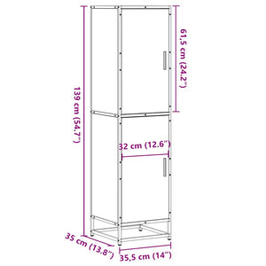 Highboard Braun Eichen-Optik 139cm