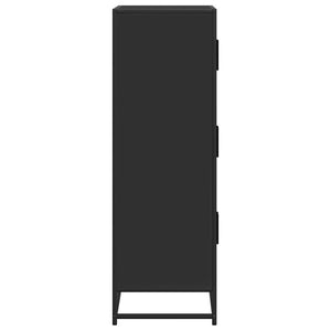 Highboard Schwarz 68x35x106,5 cm