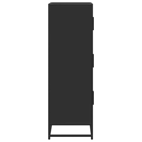 Highboard Schwarz 68x35x106,5 cm