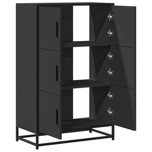 Highboard Schwarz 68x35x106,5 cm