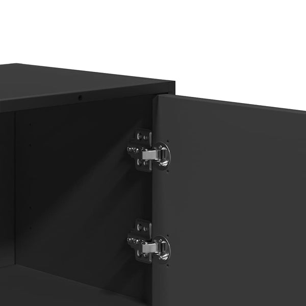 Highboard Schwarz 68x35x106,5 cm