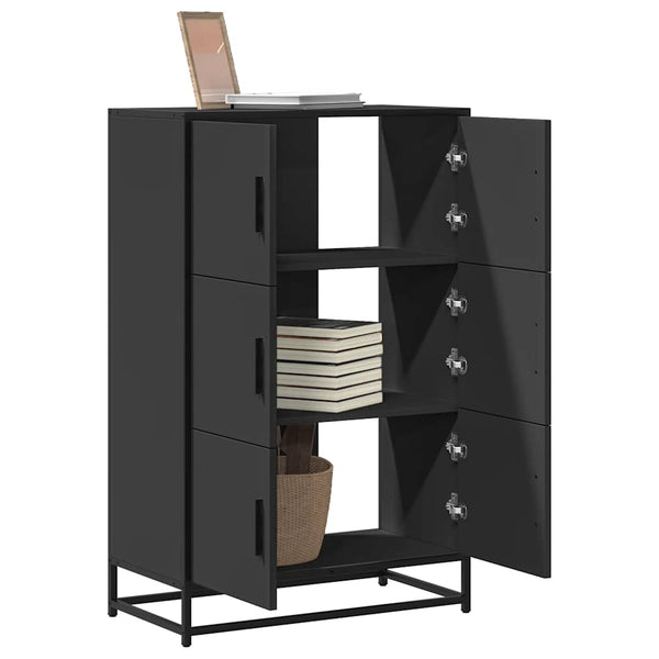Highboard Schwarz 68x35x106,5 cm