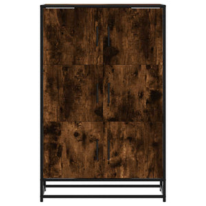 Highboard Räuchereiche 68 cm mit Metallgestell