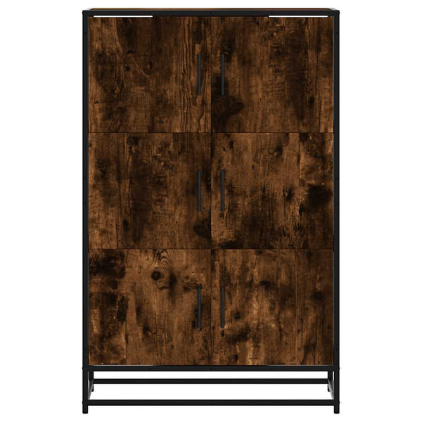 Highboard Räuchereiche 68 cm mit Metallgestell