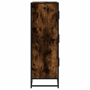 Highboard Räuchereiche 68 cm mit Metallgestell