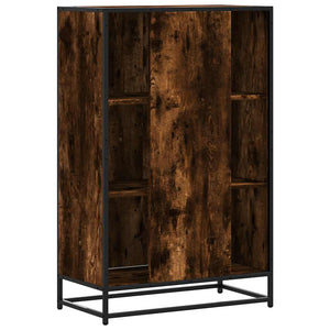 Highboard Räuchereiche 68 cm mit Metallgestell