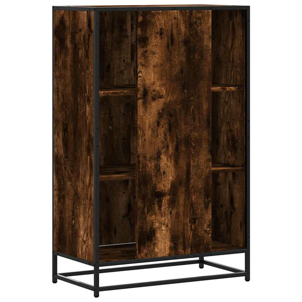 Highboard Räuchereiche 68 cm mit Metallgestell