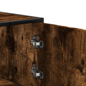 Highboard Räuchereiche 68 cm mit Metallgestell