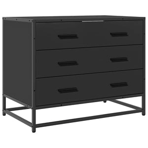 Schwarzer Schubladenschrank 70x41x56 cm