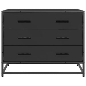 Schwarzer Schubladenschrank 70x41x56 cm