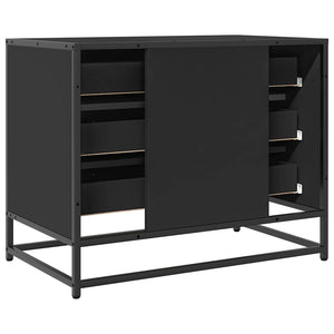 Schwarzer Schubladenschrank 70x41x56 cm