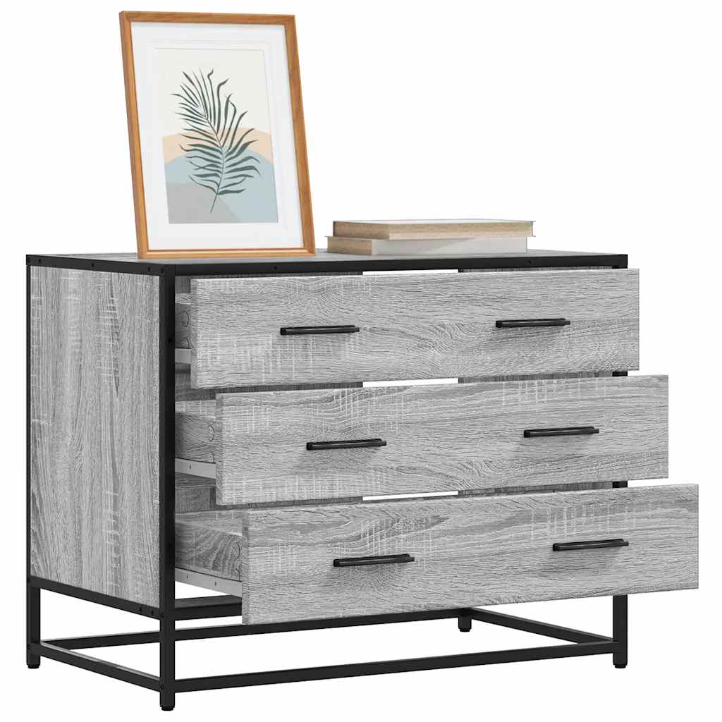 Schubladenschrank Grau Sonoma 70x41x56 cm