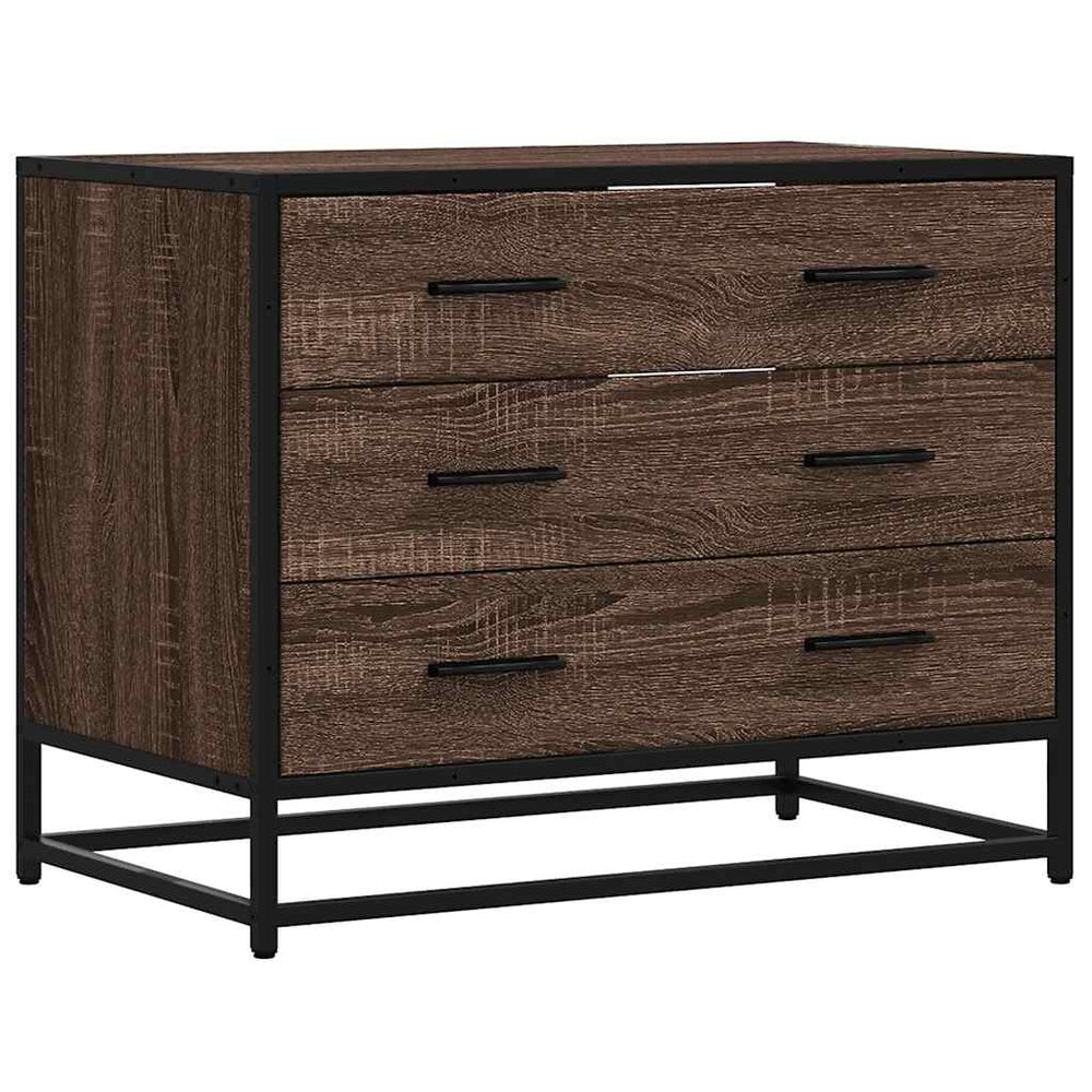 Schubladenschrank Braun Eichen-Optik 70 cm