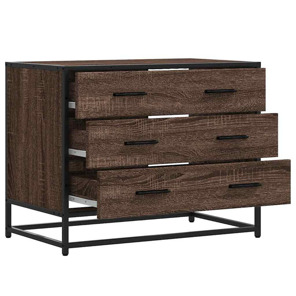 Schubladenschrank Braun Eichen-Optik 70 cm