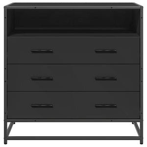Schwarzer Schubladenschrank 70 cm