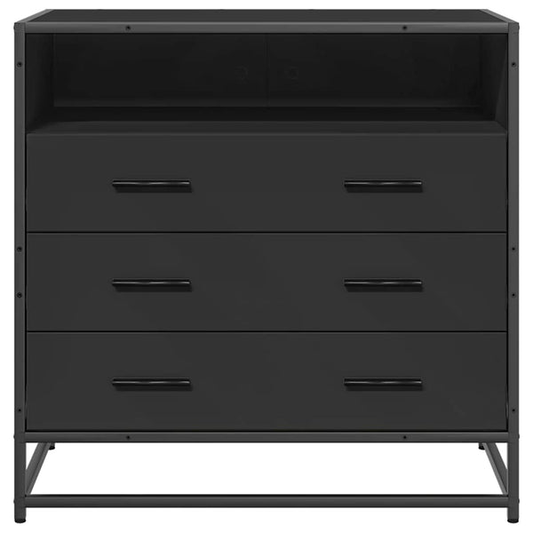 Schwarzer Schubladenschrank 70 cm