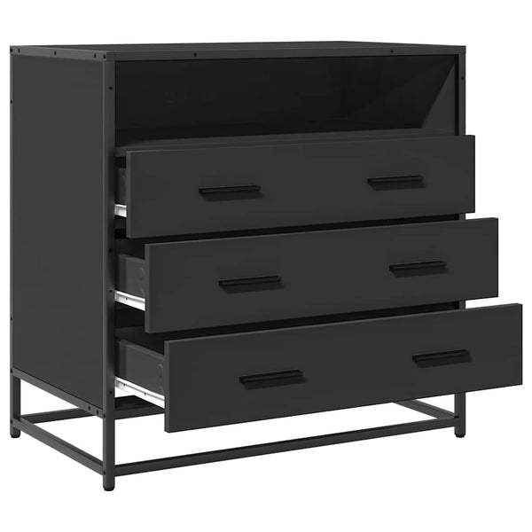 Schwarzer Schubladenschrank 70 cm