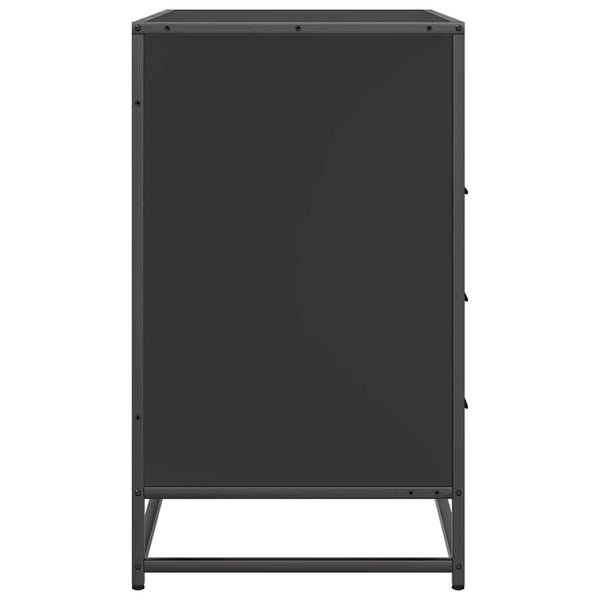 Schwarzer Schubladenschrank 70 cm