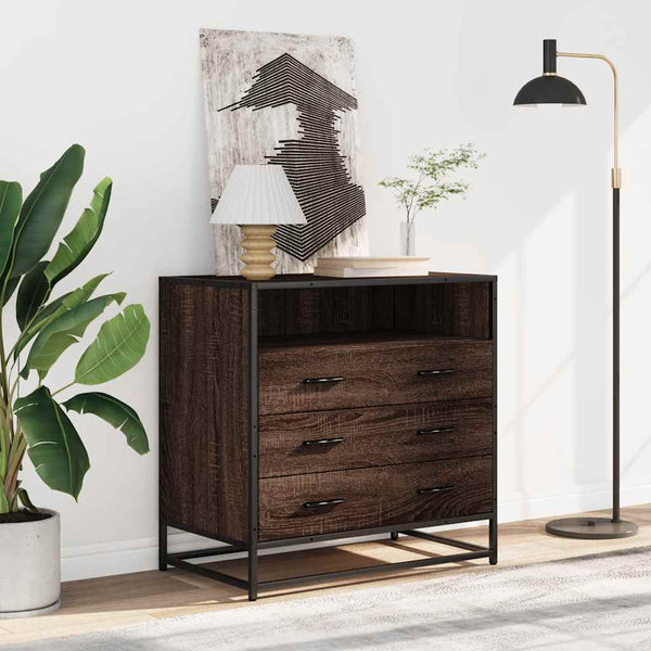 Schubladenschrank Braun Eichen-Optik 70 cm