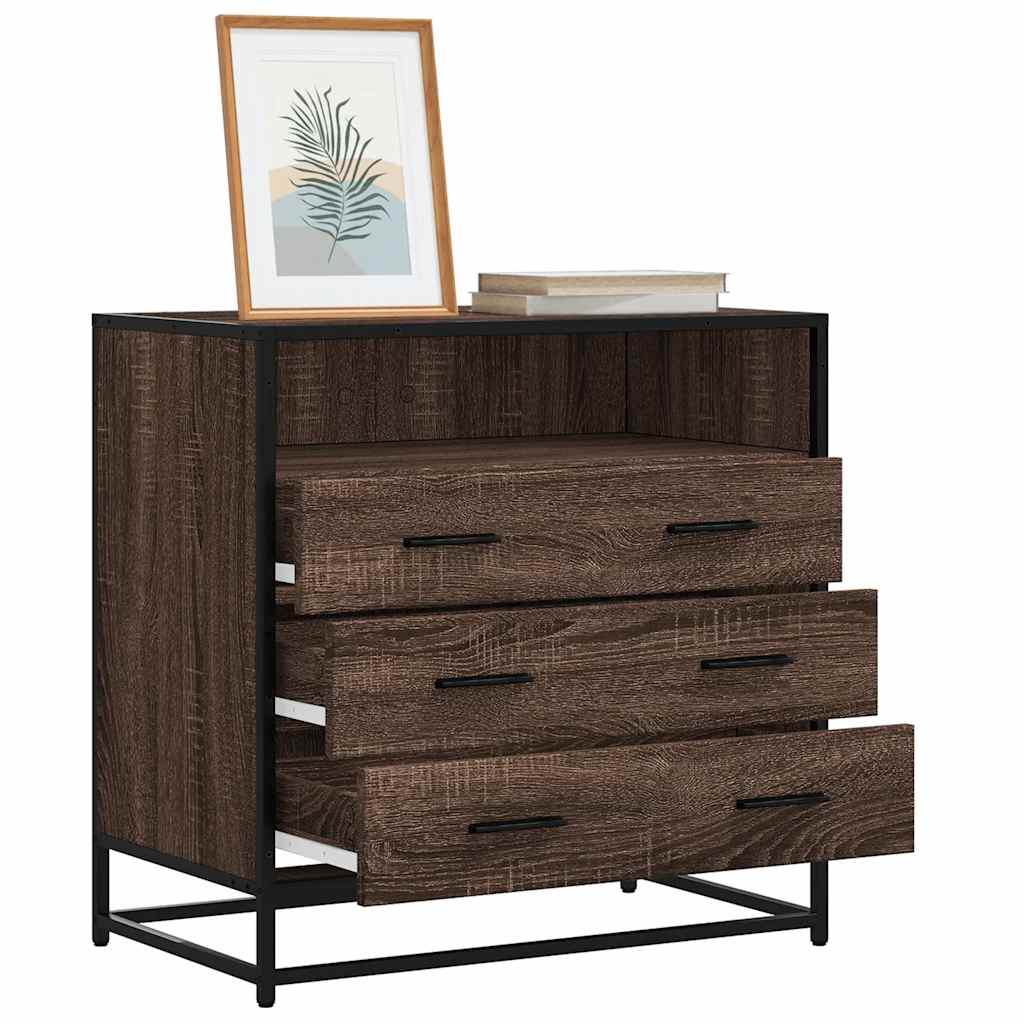 Schubladenschrank Braun Eichen-Optik 70 cm
