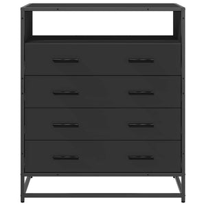 Schwarzer Schubladenschrank 70 cm