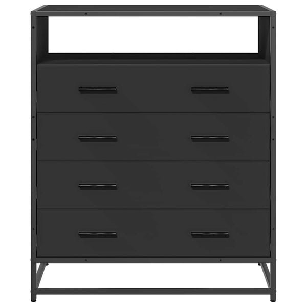 Schwarzer Schubladenschrank 70 cm