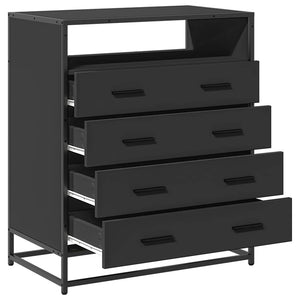 Schwarzer Schubladenschrank 70 cm