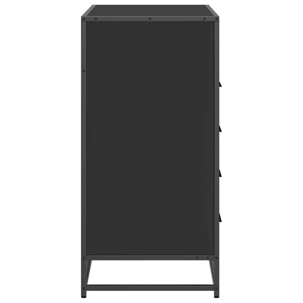 Schwarzer Schubladenschrank 70 cm