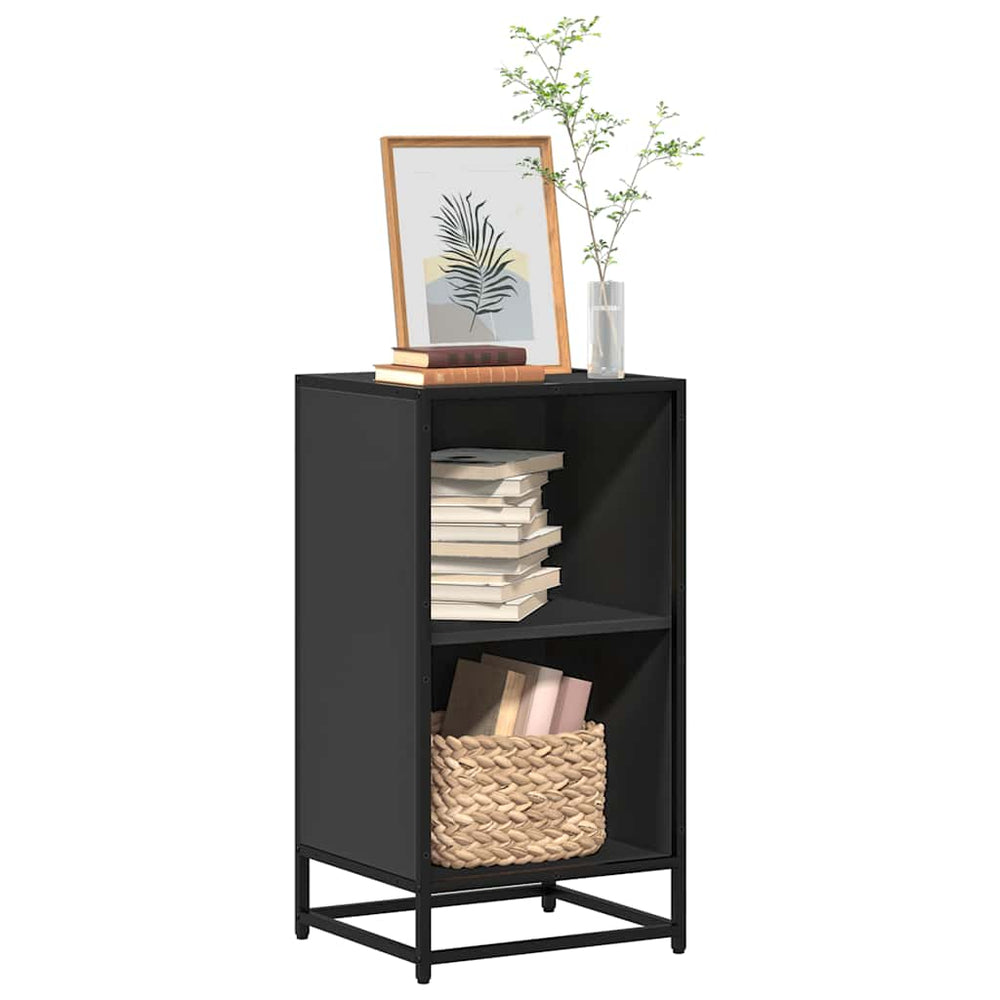 vidaXL Bookcase Black 40x35x76 cm Engineered Wood