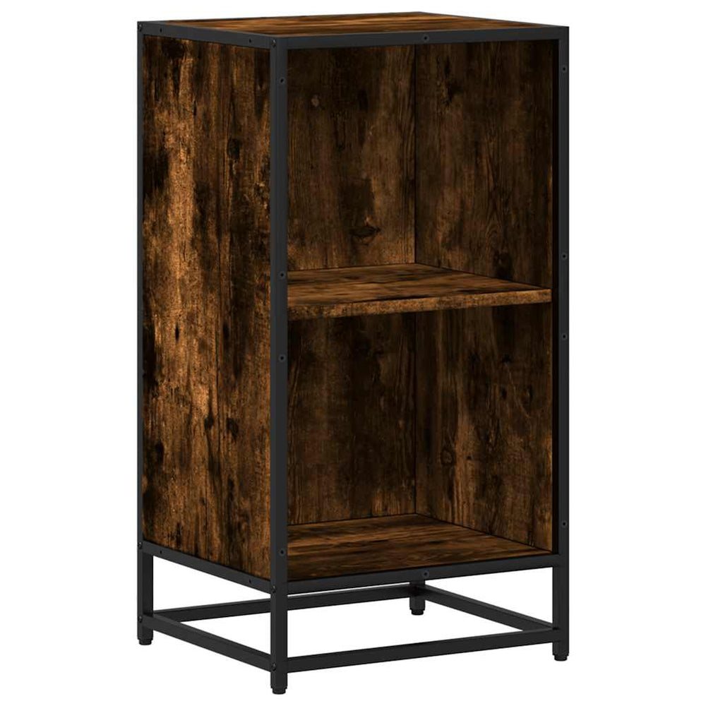 vidaXL Bookcase Smoked Oak 40x35x76 cm Engineered Wood
