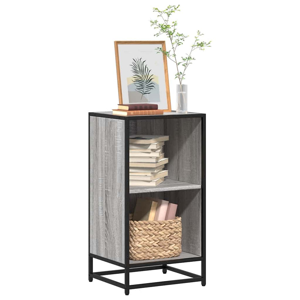 vidaXL Bookcase Gray Sonoma 40x35x76 cm Engineered Wood