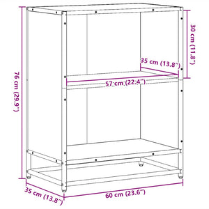 Bücherregal Sonoma Eiche 60 cm