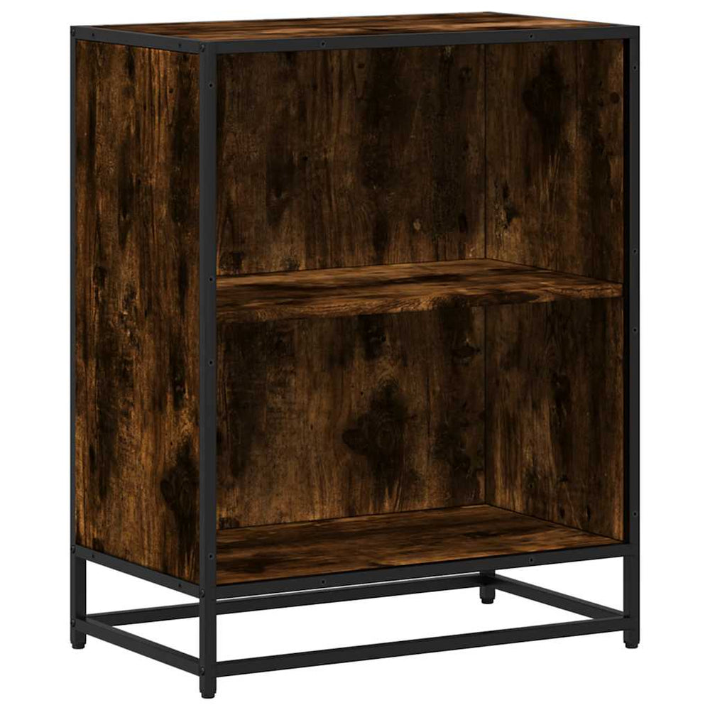 vidaXL Bookcase Smoked Oak 60x35x76 cm Engineered Wood