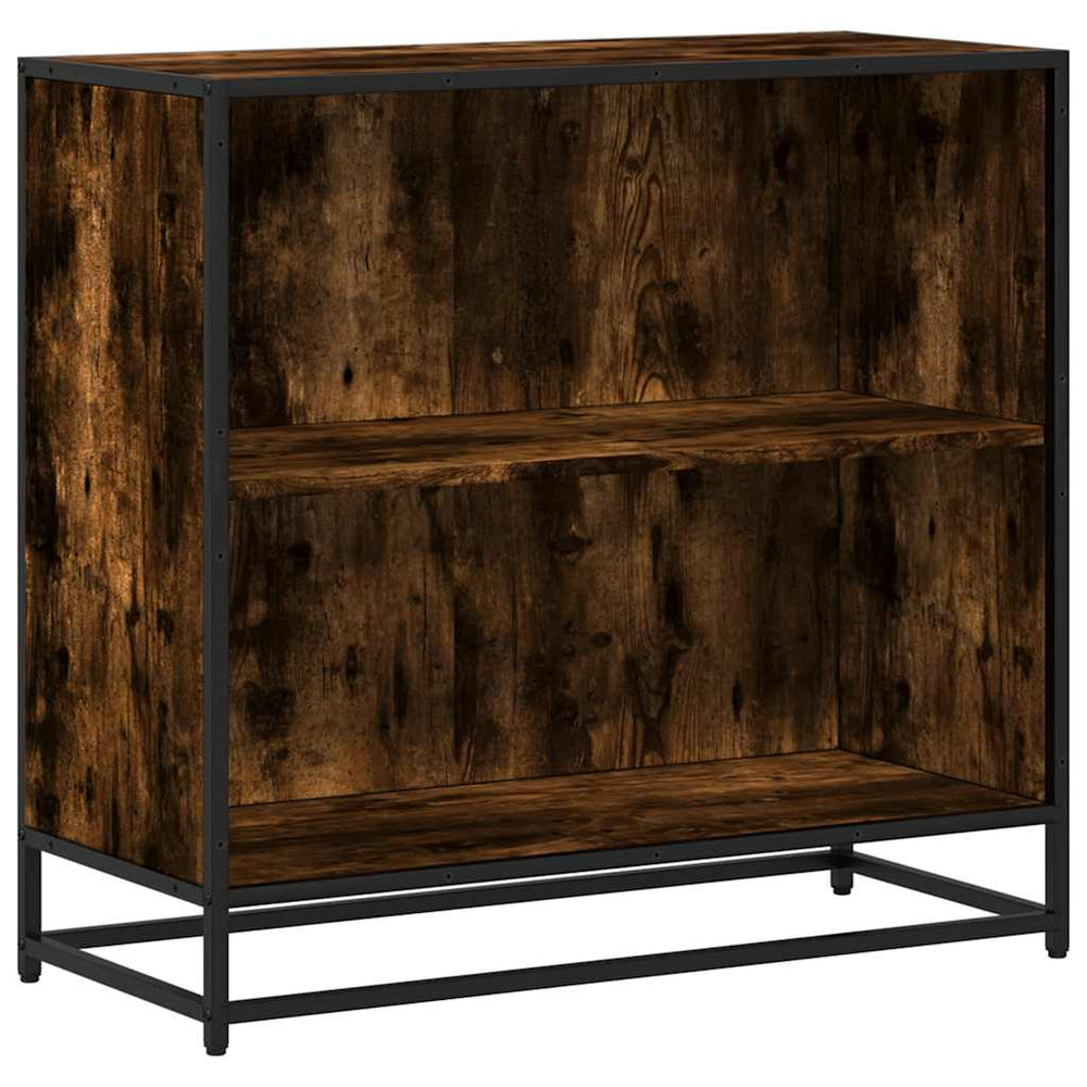 vidaXL Bookshelf Smoked Oak 80.5x35x76 cm Engineered Wood