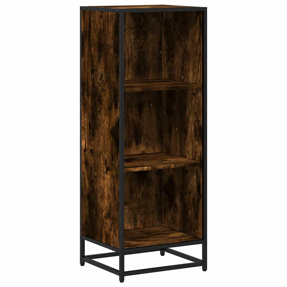 vidaXL Bookcase Smoked Oak 40x35x107.5 cm Engineered Wood