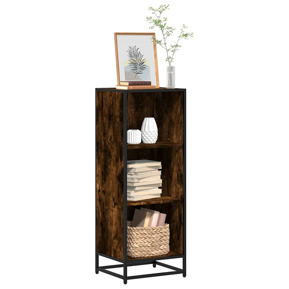 vidaXL Bookcase Smoked Oak 40x35x107.5 cm Engineered Wood