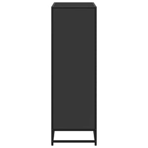 Schwarzes Bücherregal, 107,5 cm hoch