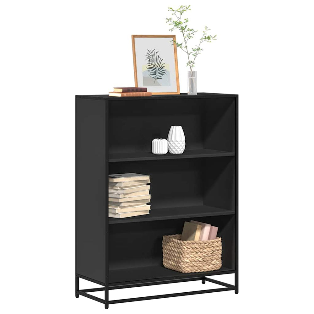 vidaXL Bookshelf Black 80.5x35x107.5 cm Engineered Wood