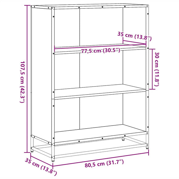 Bücherschrank Sonoma Eiche 80,5 cm