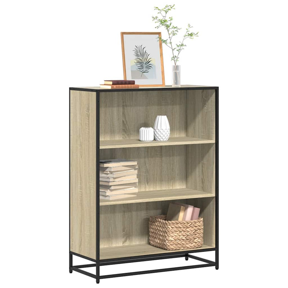 vidaXL Bookcase Sonoma Oak 80.5x35x107.5 cm Engineered Wood