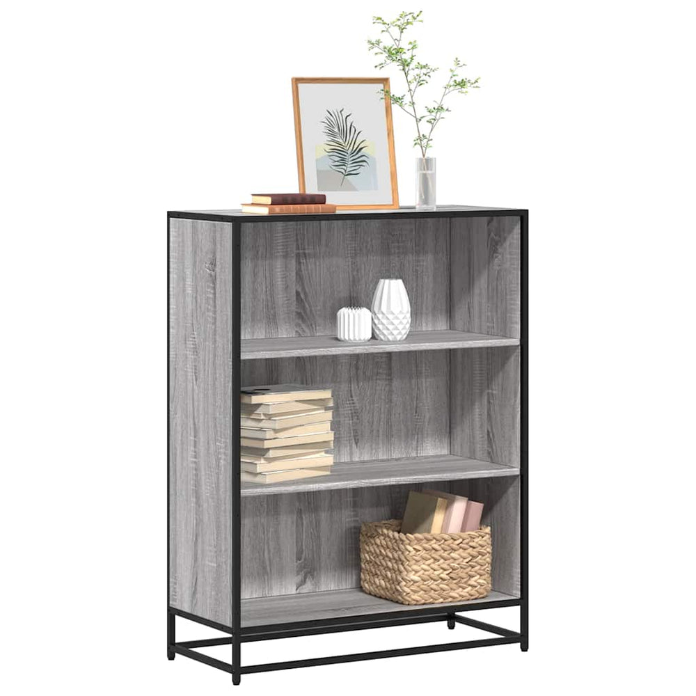 vidaXL Sonoma Gray Bookcase 80.5x35x107.5 cm Engineered Wood