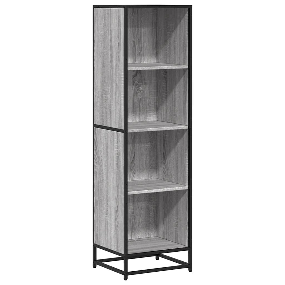 vidaXL Bookcase Sonoma Oak Grey 40x35x139 cm Engineered Wood