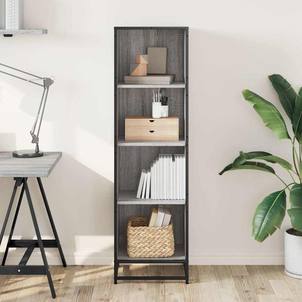 Bücherregal Grau Sonoma 40x35x139 cm