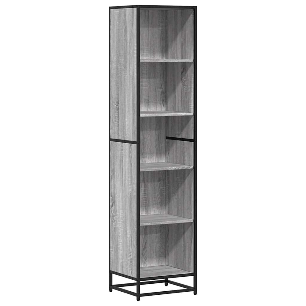 vidaXL Bookcase Sonoma Gray 40x35x170.5 cm Engineered Wood