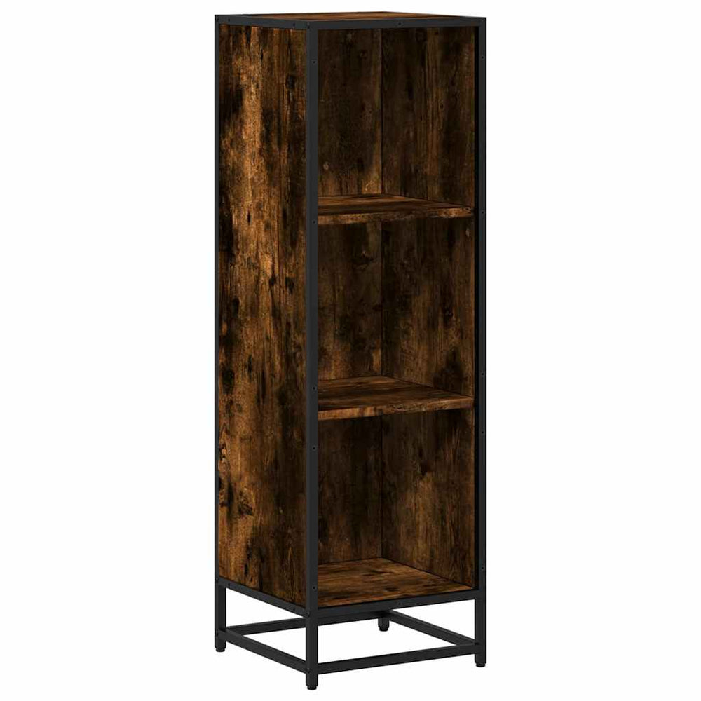 vidaXL Bookshelf Smoked Oak 33.5x33x107.5 cm Engineered Wood