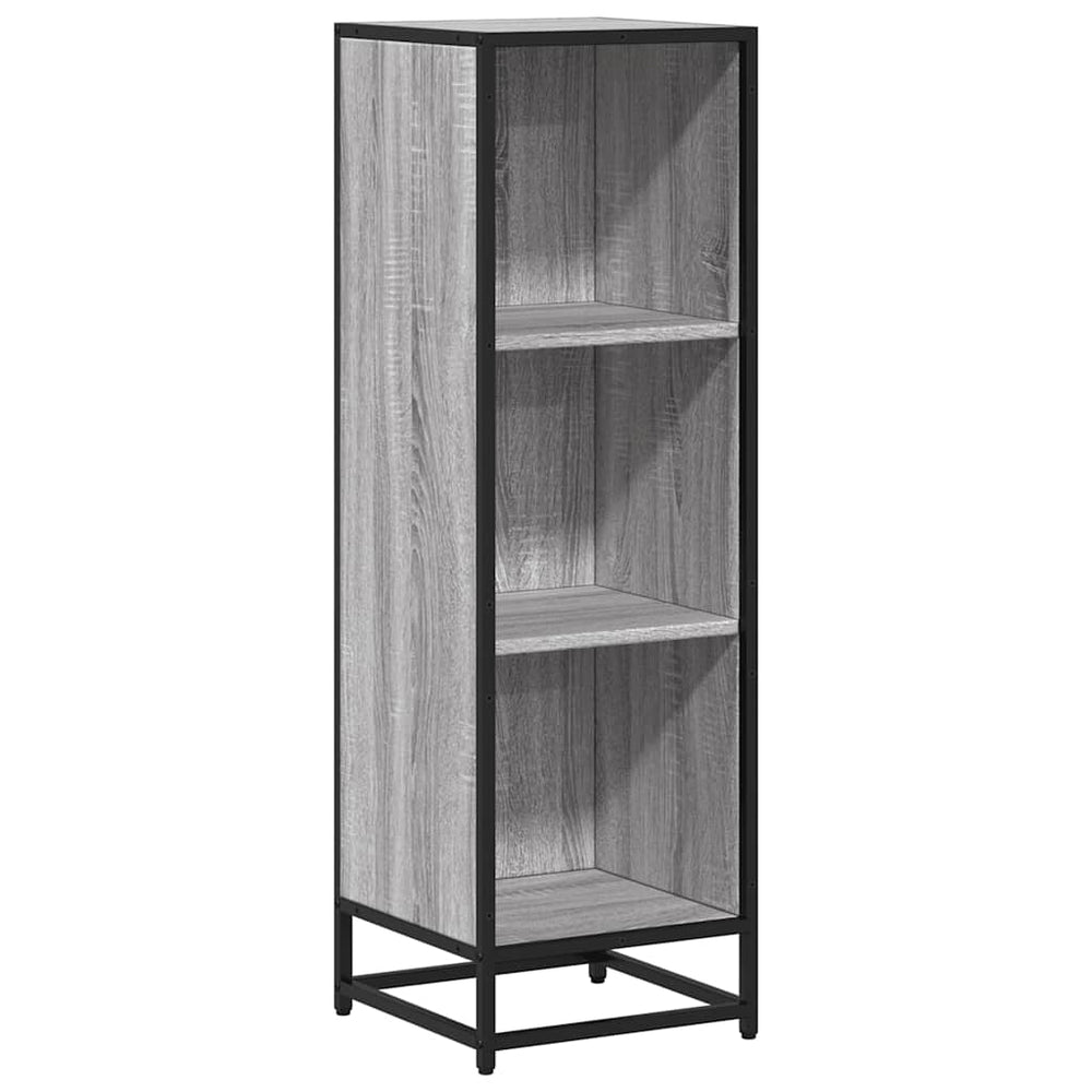 vidaXL Bookcase Sonoma Oak Grey 33.5x33x107.5 cm Engineered Wood